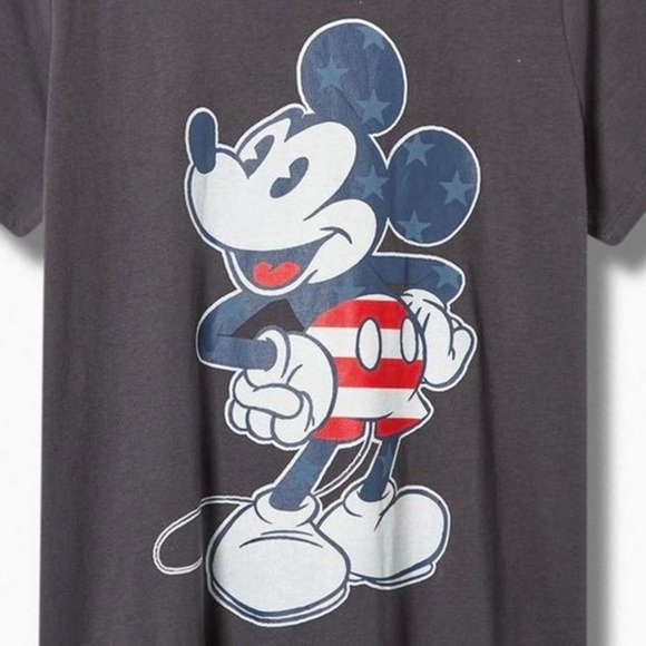❤️NWT VINTAGE TORRID TOP - MICKEY MOUSE TEE DISNEY AMERICANA USA PATRIOTIC 3X - Picture 2 of 8
